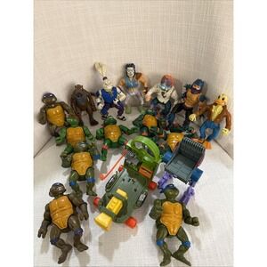 Teenage Mutant Ninja Turtles TMNT 1980s Action Figures Lot‎ Of 14+ Accessories